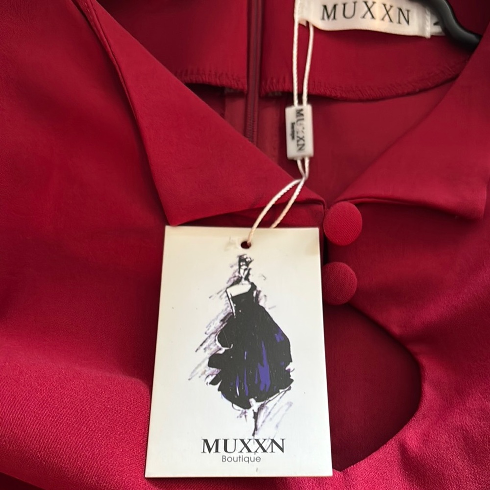 Mixing Boutique Audrey Hepburn Pencil Red Dress - Picture 6 of 7